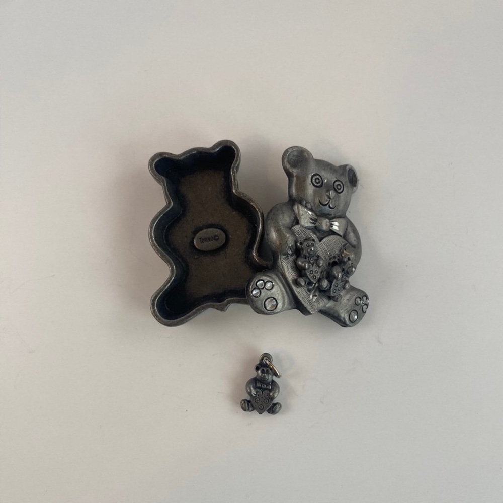 Bear Necklace, Earring, Pin set
